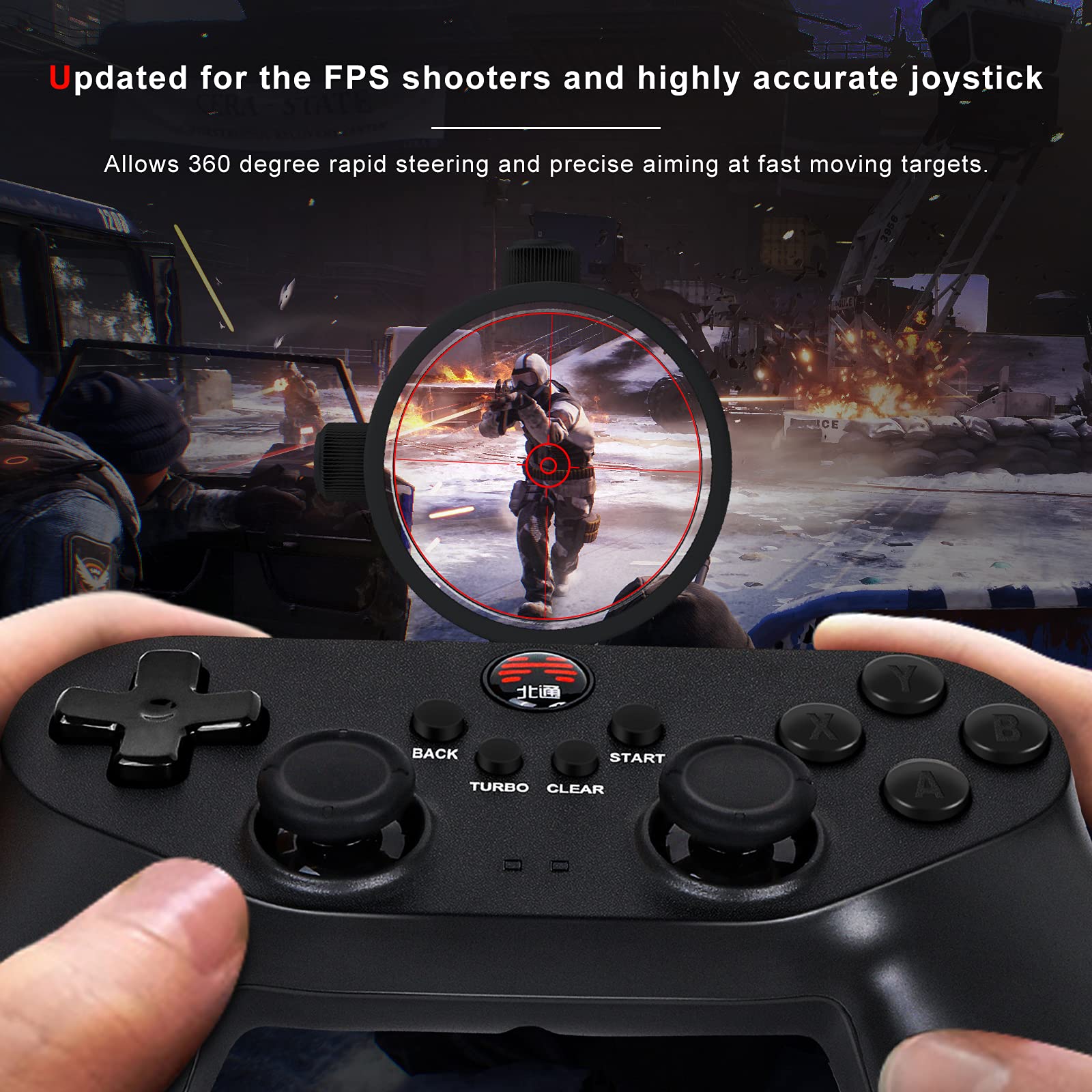 BEITONG BETOP BTP-BD2A 2.4G Wireless PC USB Gamepad For PS3/PS4/TV